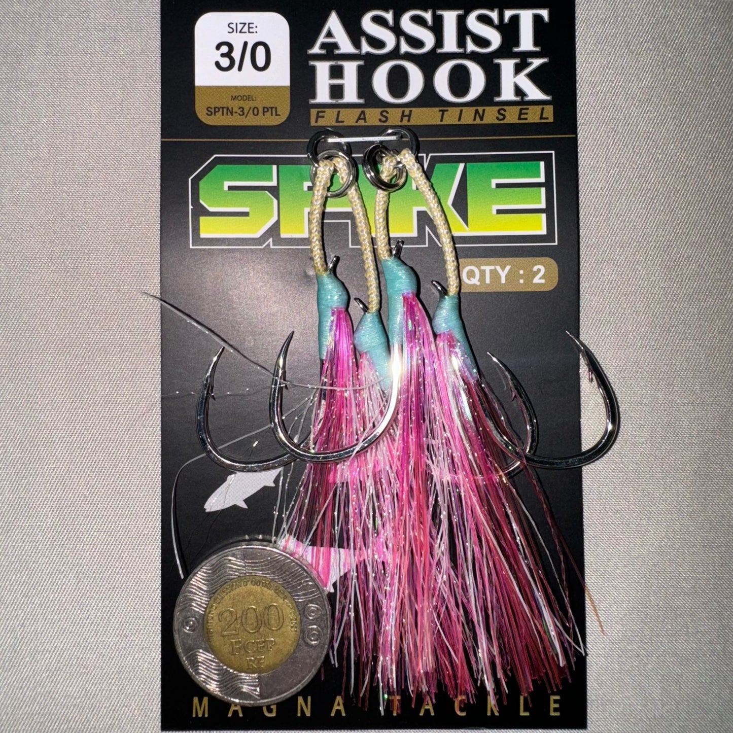 SPIKE DOUBLE ASSIST HOOK PINK