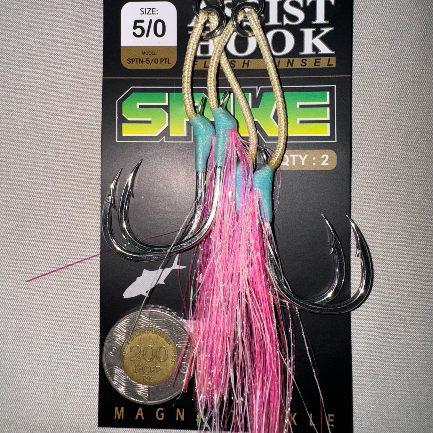 SPIKE DOUBLE ASSIST HOOK PINK